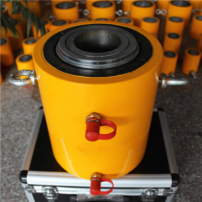 200 ton hydraulic cylinder with electric pump for a shop press