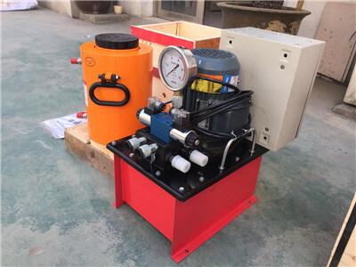 hydraulic jack with small electrical unit for lifting