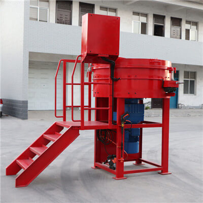 Pan mixer for refractory castable  