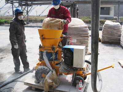 shotcrete machine for reinforced