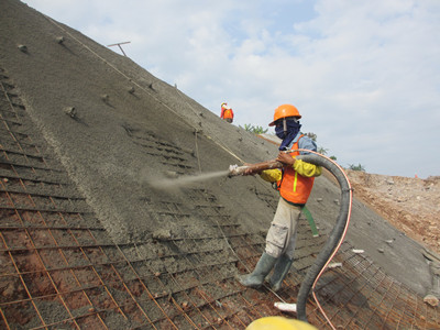 Shotcrete slope protection