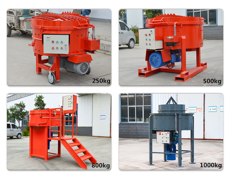 250, 500, 1000liter refractory castable mixer