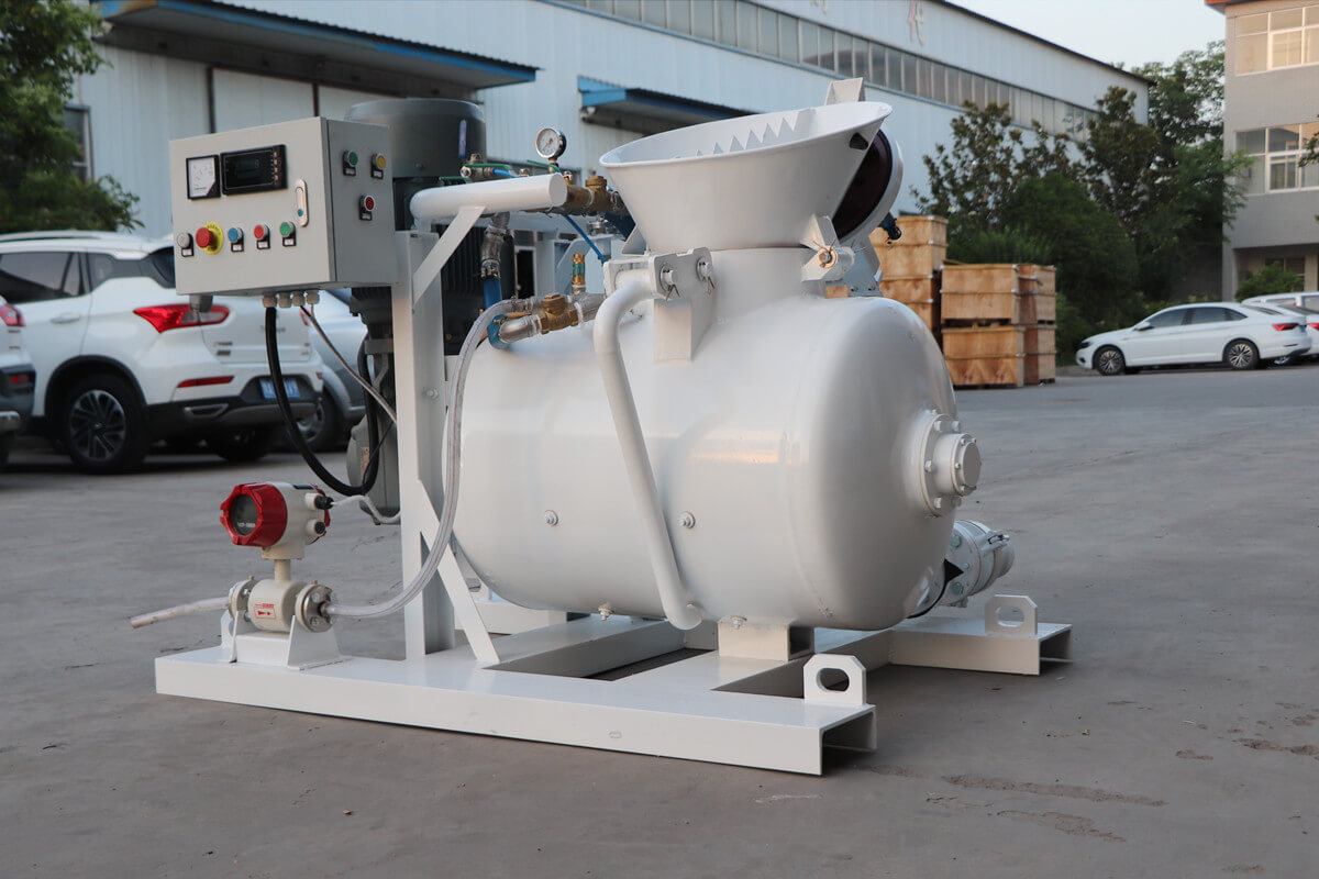 pneumatic mortar mixing and conveying unit