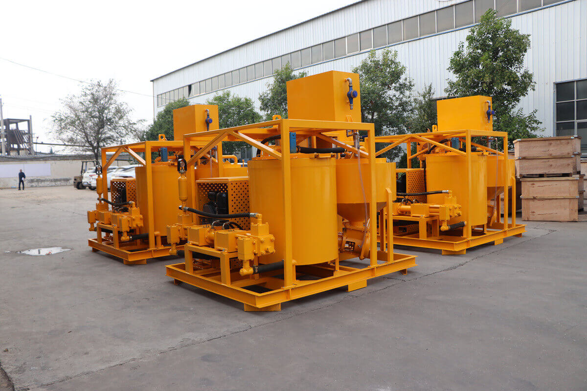 Ground anchor grouting plant