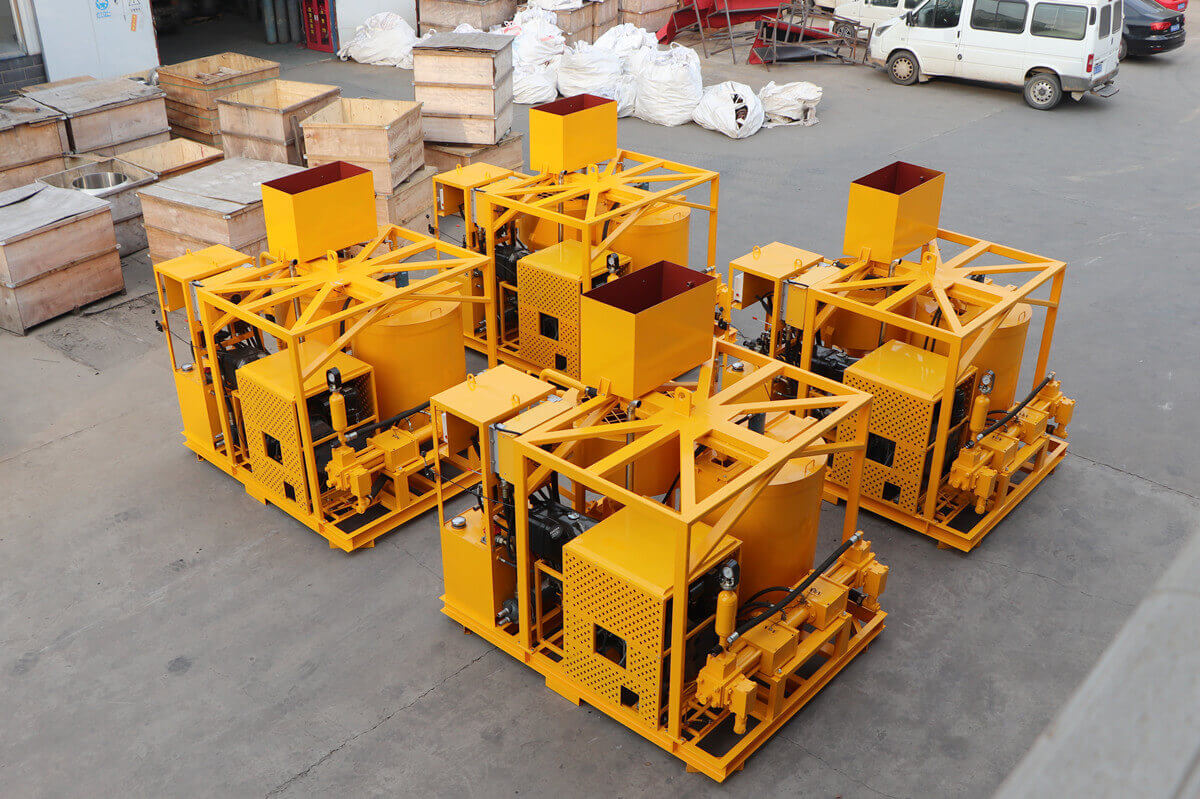 Micro tunnelling grouting plant