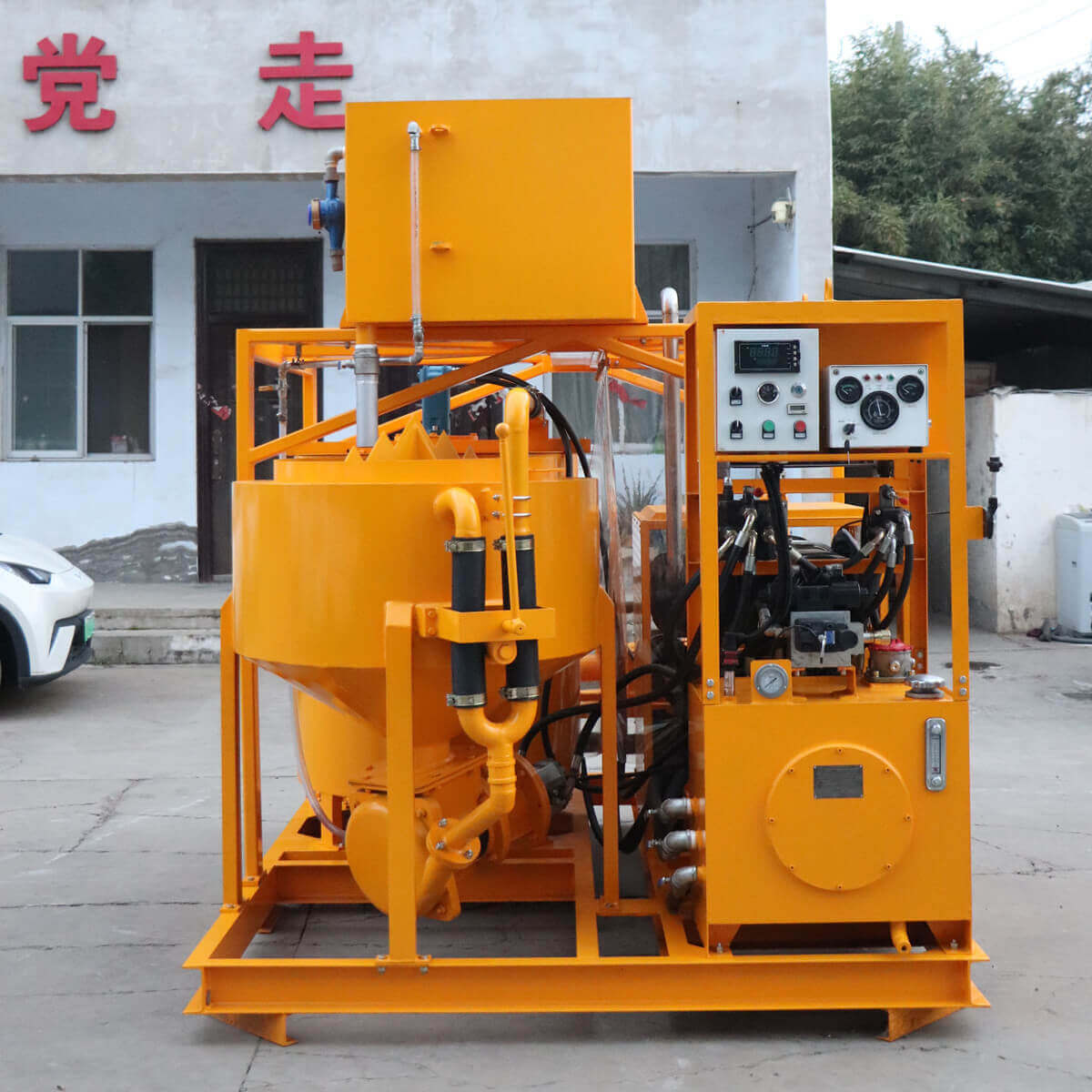 grout plant for cavity filling