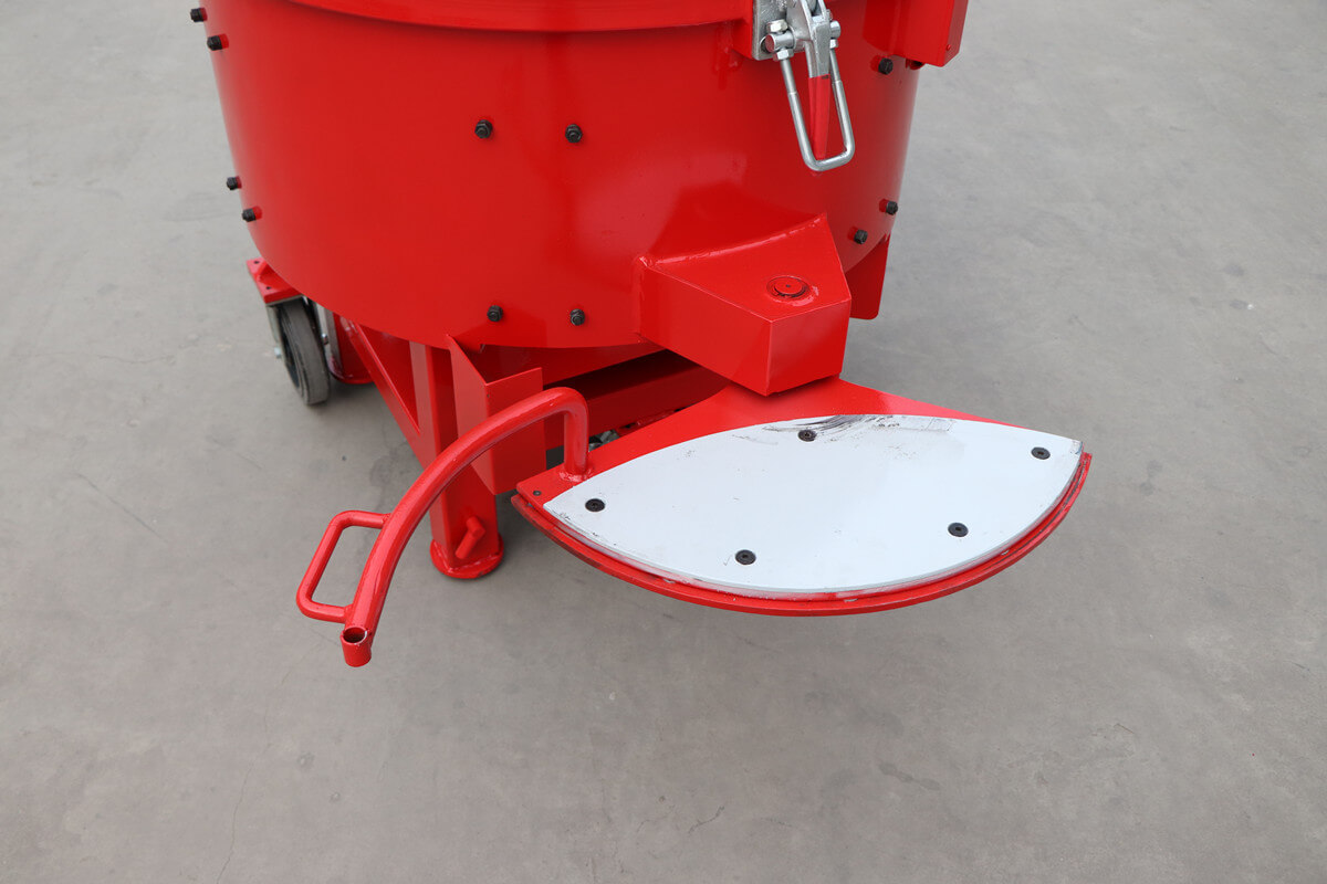 hydraulic discharge method pan mixer