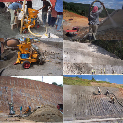 wet mix shotcrete machine application