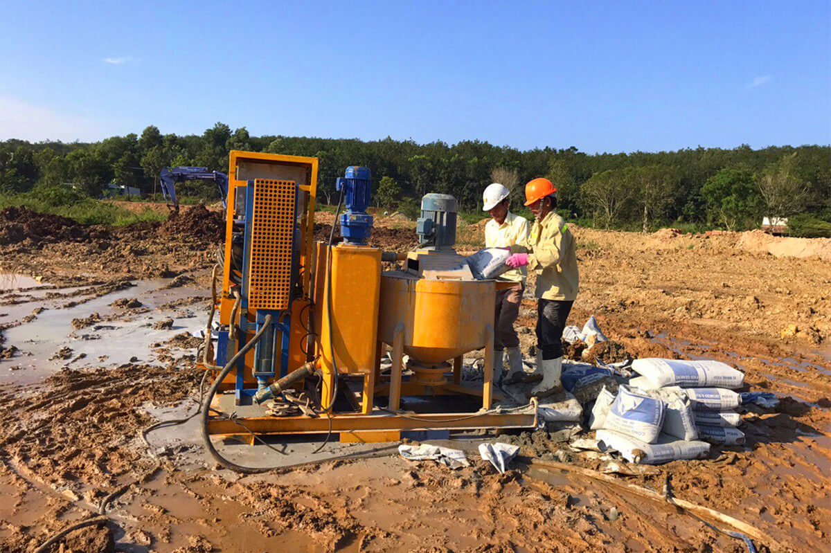 undergrounder dam foundation grout station