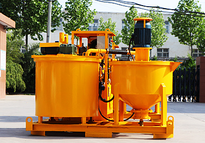 grout mixing pump station