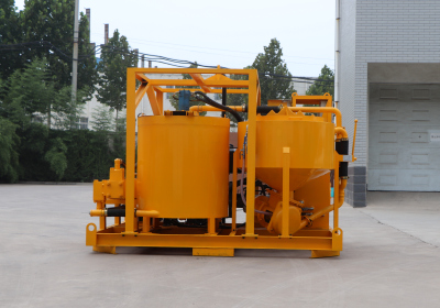 hydraulic cement mixing grout pump station