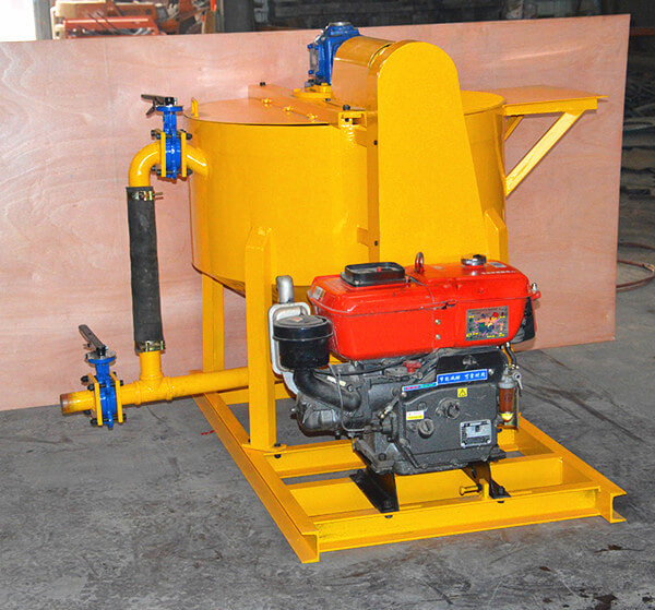 diesel engine driven grout mixer machine