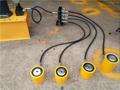 pcs of single acting hydraulic cylinder with one pump