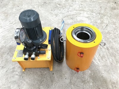 prestressed jack and pump for prestressed concrete slabs