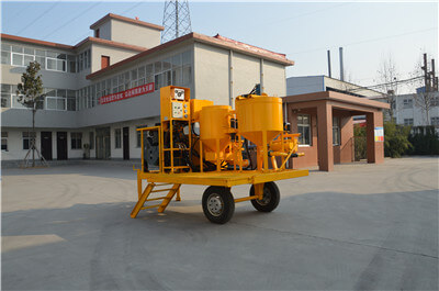 Wheel mounted mixing and grouting unit China