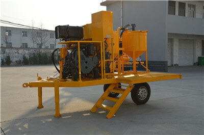 Wheel mounted mixing and grouting unit China