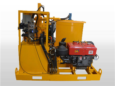 hydraulic grout pump with mixer