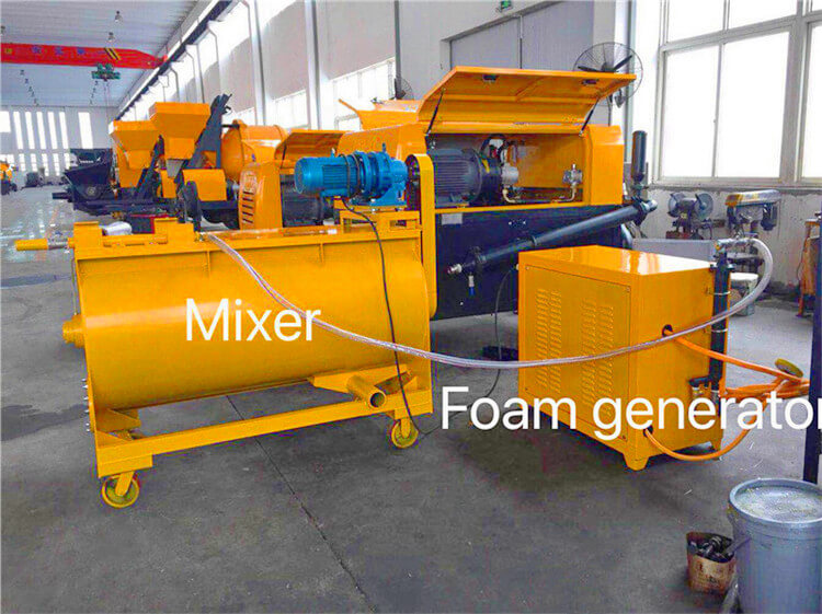 foam concrete mixer and foam genetator