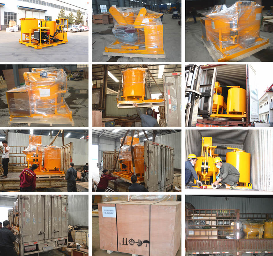 grout mixer packaging and delivery