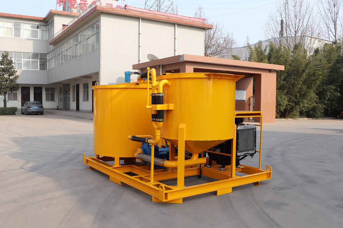 grout mixer with diesel engine