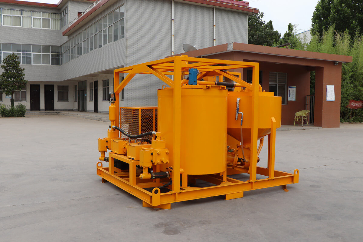 grout mixer pump unit with frame