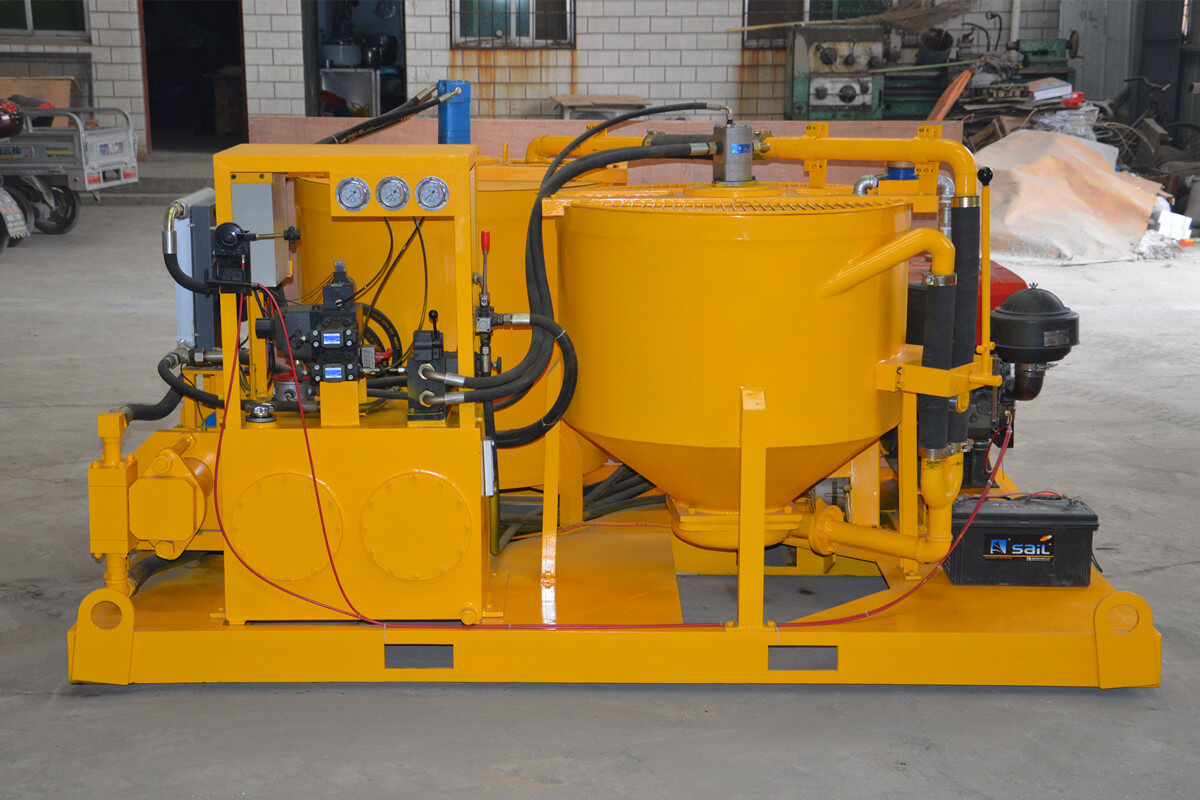 colloidal grout pump station