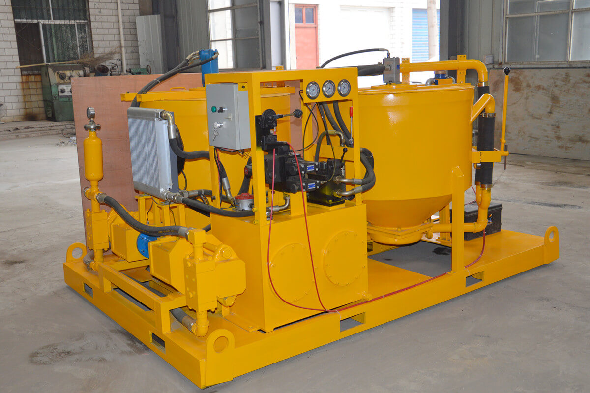 colloidal grout pump with mixer