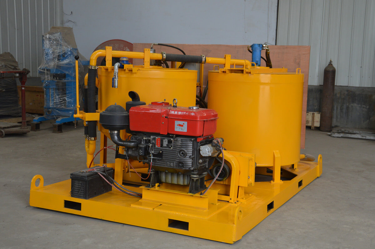 grout plant with diesel engine