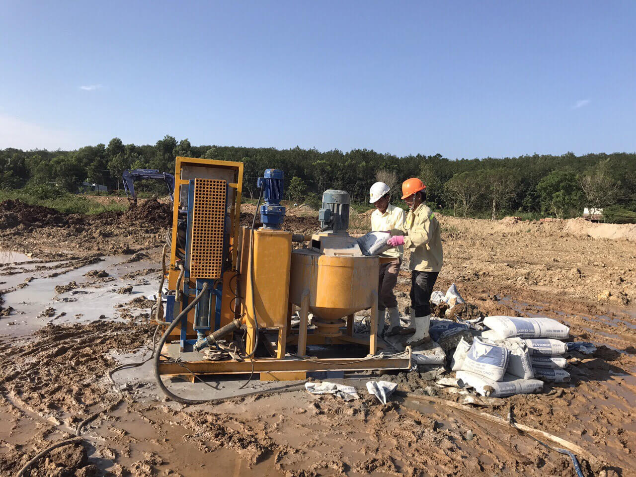 jet grouting equipment for backfilling of foundation