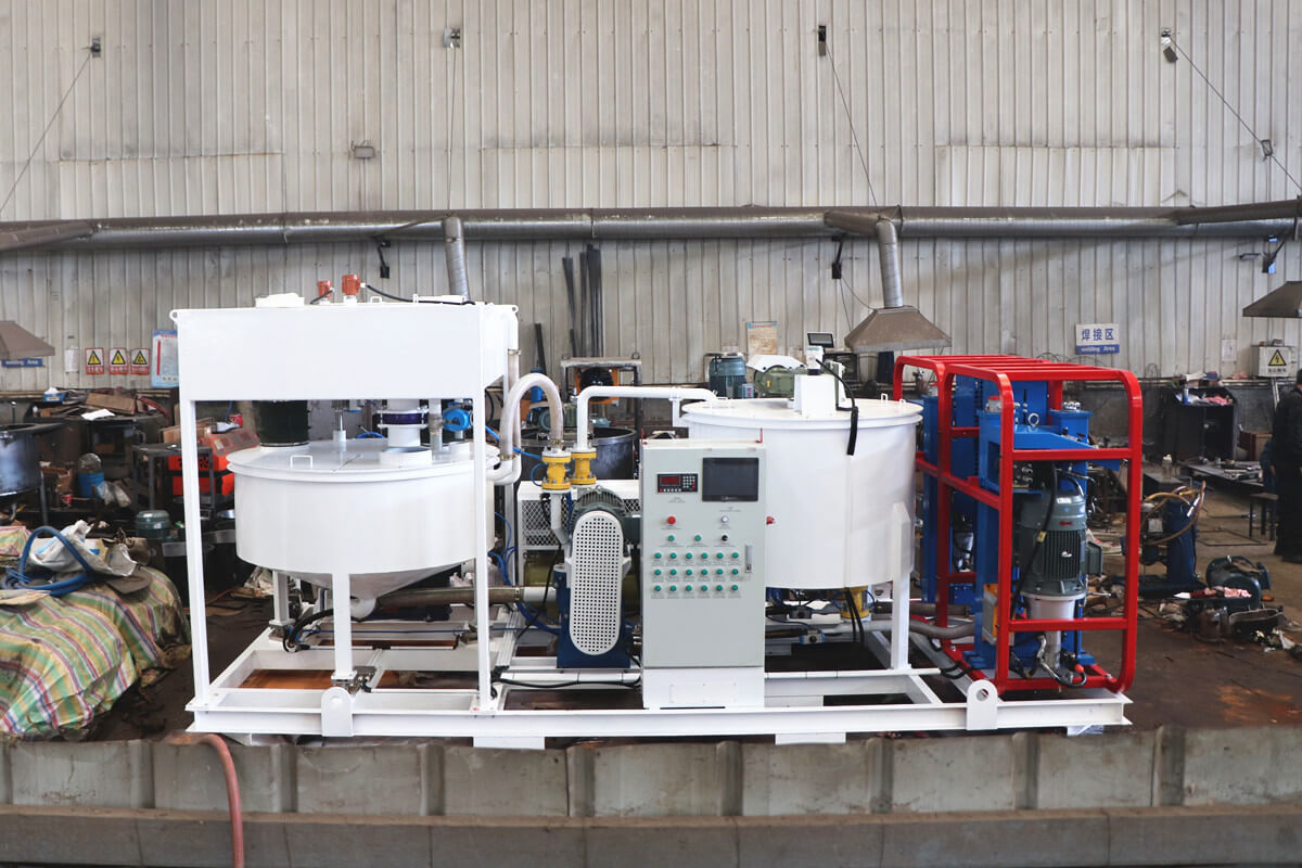 automated grout pump station
