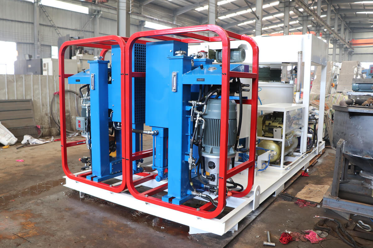 automated hydraulic grout plant