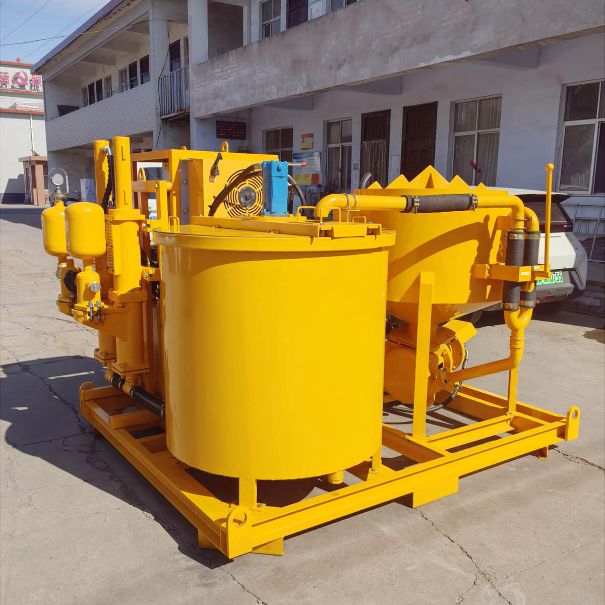 Diesel driven grouting injection unit