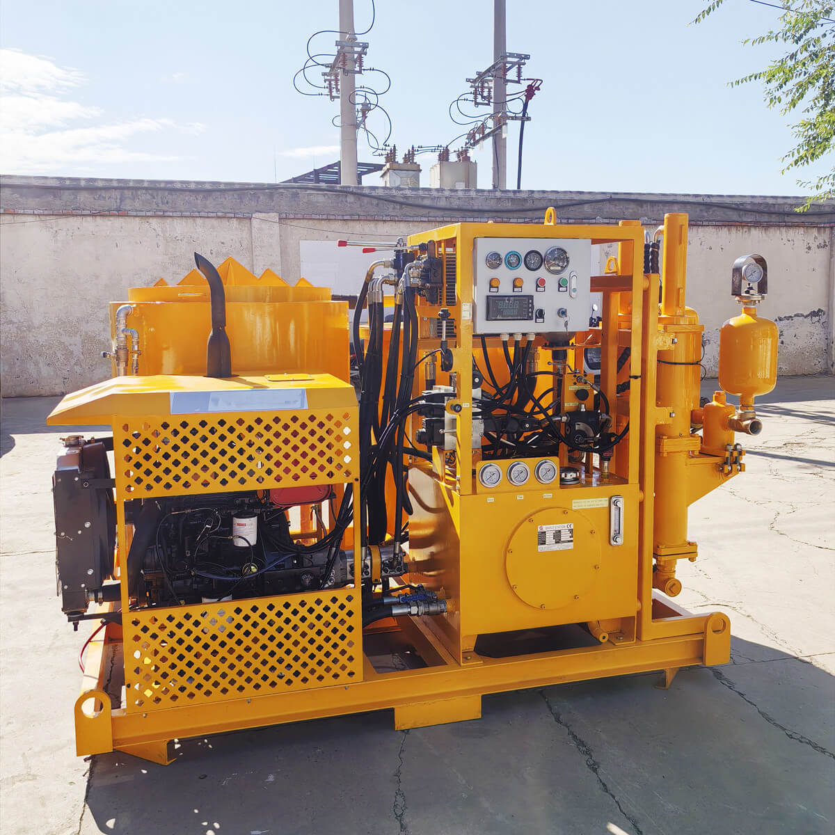 Hydraulic Grout Plant with Heavy Duty Diesel Engine