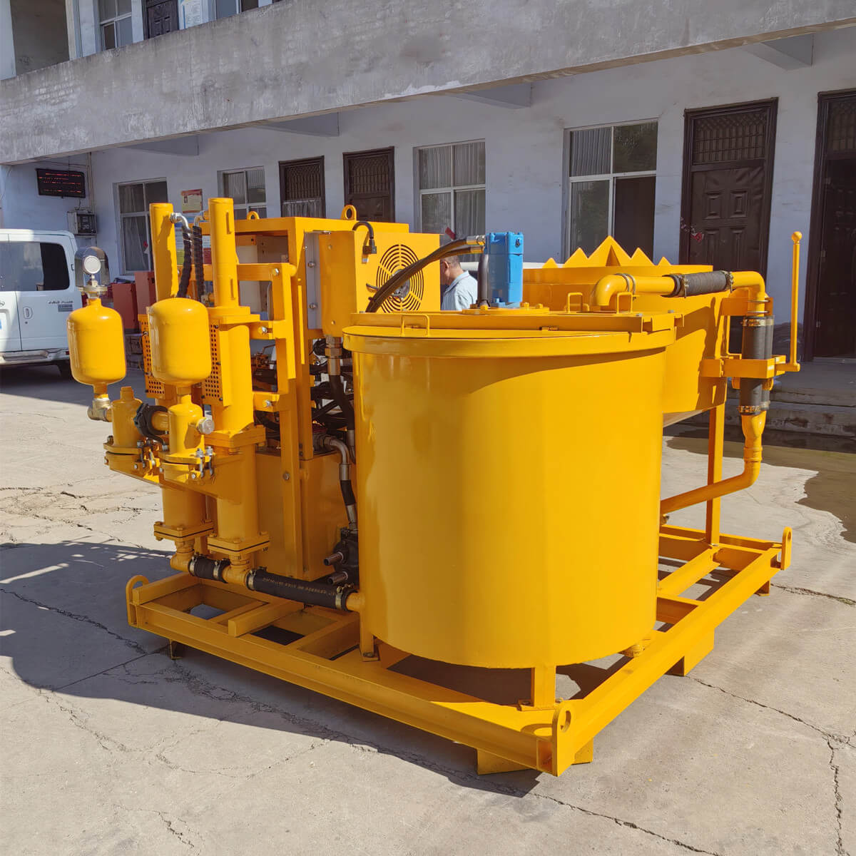 high pressure diesel engine driven grout plant