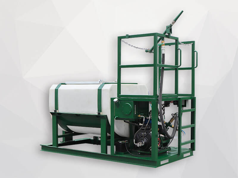 500 Gallon hydro seeding unit with poly tank