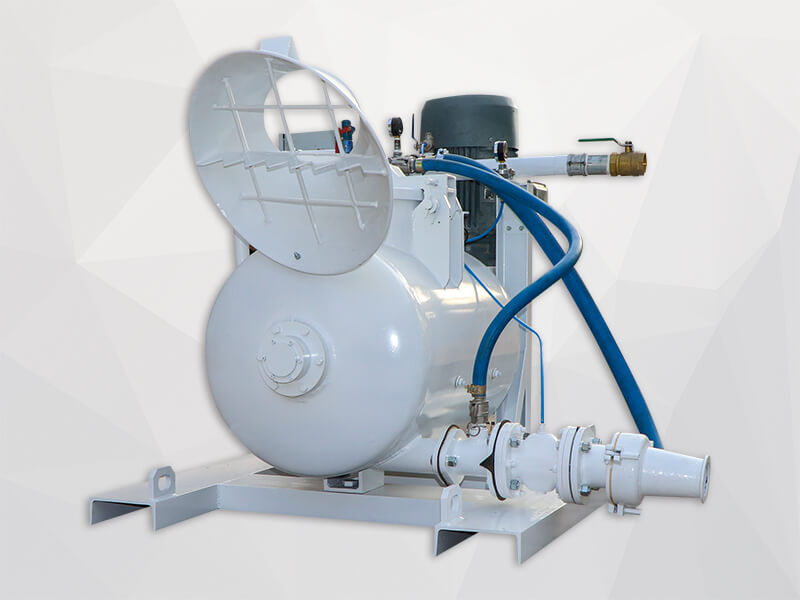 pneumatic refractory mixing and pressure conveying unit