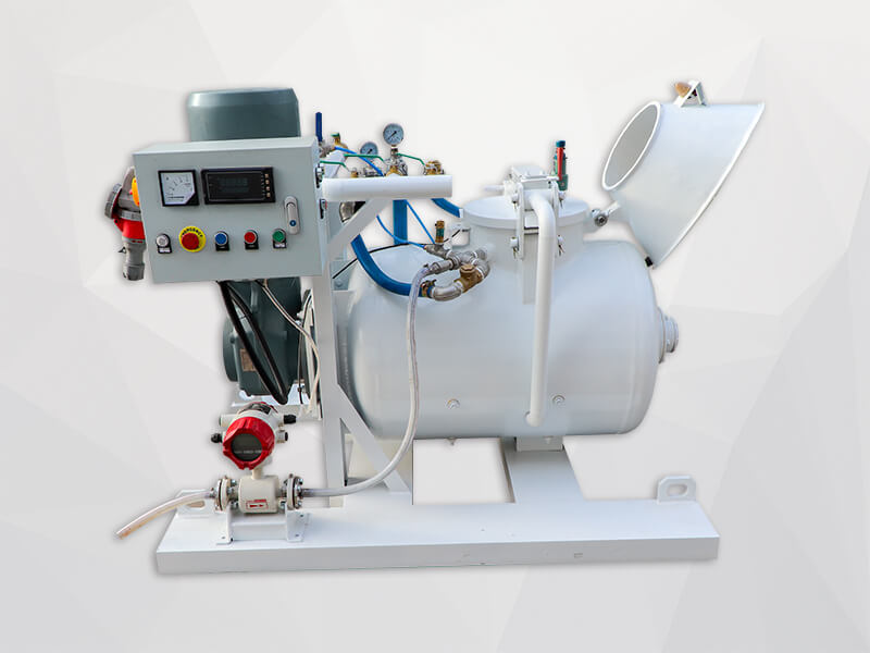 refractory mortar mixing and pressure conveying unit