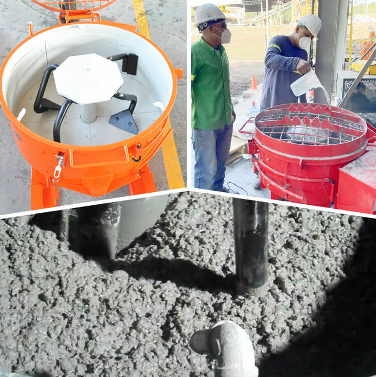 pan type refractory mixer application