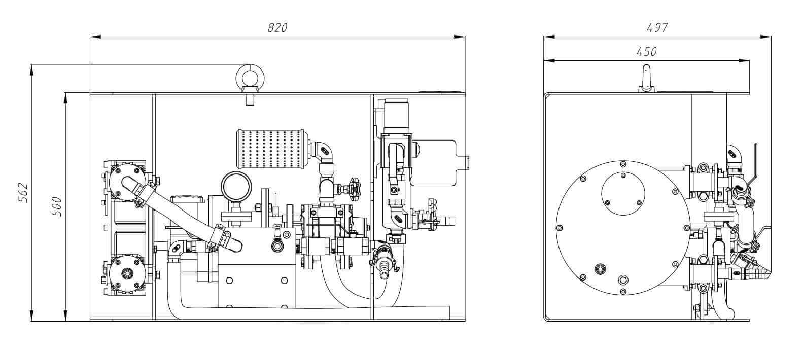 Design drawing dosing units for shotcrete liquid admixtures